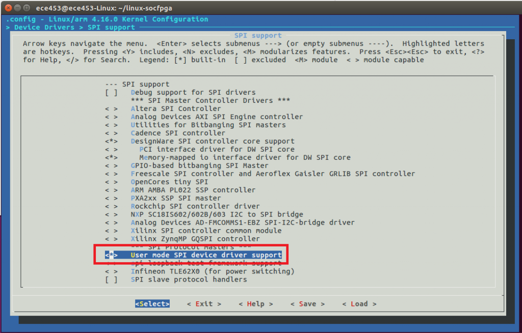 linux_menuconfig_spidev